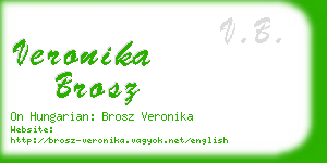 veronika brosz business card